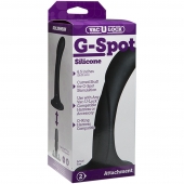 Черная изогнутая насадка Vac-U-Lock G-Spot - 16,5 см. - Doc Johnson - купить с доставкой в Одинцово