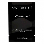 Крем для массажа и мастурбации Wicked Stroking and Massage Creme - 3 мл. - Wicked - купить с доставкой в Одинцово