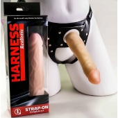 Телесная насадка-фаллос на трусиках с плугом - 16,5 см. - LOVETOY (А-Полимер) - купить с доставкой в Одинцово