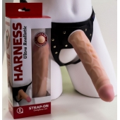 Насадка-фаллос в комплекте с трусиками Harness - 21,6 см. - LOVETOY (А-Полимер) - купить с доставкой в Одинцово