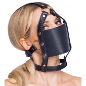Черный намордник с кляпом-шаром Head Harness With A Gag - Orion - купить с доставкой в Одинцово