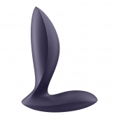 Фиолетовый анальный вибростимулятор Power Plug - Satisfyer - в Одинцово купить с доставкой