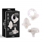Набор из 3 прозрачных эрекционных колец с вибрацией Teasers Ring Kit - Chisa - в Одинцово купить с доставкой