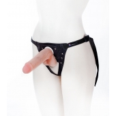 Страпон с поясом Harness - 19 см. - LOVETOY (А-Полимер) - купить с доставкой в Одинцово