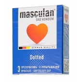 Презервативы с пупырышками Masculan Dotted - 3 шт. - Masculan - купить с доставкой в Одинцово