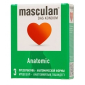 Презервативы анатомической формы Masculan Anatomic - 3 шт. - Masculan - купить с доставкой в Одинцово
