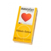 Презервативы с колечками и пупырышками Masculan Ribbed+Dotted - 10 шт. - Masculan - купить с доставкой в Одинцово