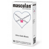 Ультрапрочные презервативы Masculan Ultra Safe Black - 10 шт. - Masculan - купить с доставкой в Одинцово
