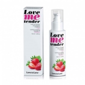 Съедобное согревающее массажное масло Love Me Tender Strawberry с ароматом клубники - 100 мл. - Love to Love - купить с доставкой в Одинцово