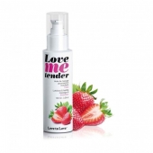 Съедобное согревающее массажное масло Love Me Tender Strawberry с ароматом клубники - 100 мл. - Love to Love - купить с доставкой в Одинцово