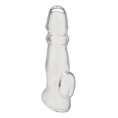 Прозрачная насадка для пениса Girthy Penis Enhancing Sleeve Extension - 17,1 см. - BlueLine - в Одинцово купить с доставкой