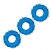 Комплект из трех голубых колец для эрекции 3-Pack Ultra-Stim Stretch Cock Rings - BlueLine - в Одинцово купить с доставкой