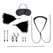 Большой эротический набор из 12 предметов Interchangeable Collar   Nipple Clips Set - Lux Fetish - купить с доставкой в Одинцово