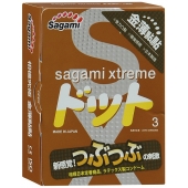 Презервативы Sagami Xtreme FEEL UP с точечной текстурой и линиями прилегания - 3 шт. - Sagami - купить с доставкой в Одинцово