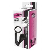 Черное эрекционное кольцо с анальной пробкой Anal Plug With Cockring - Dream Toys - в Одинцово купить с доставкой