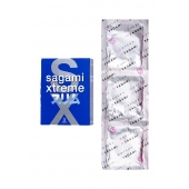 Розовые презервативы Sagami Xtreme FEEL FIT 3D - 3 шт. - Sagami - купить с доставкой в Одинцово