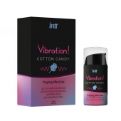 Жидкий вибратор Vibration Cotton Candy с ароматом сахарной ваты - 15 мл. - INTT - купить с доставкой в Одинцово