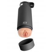 Серый мастурбатор в виде бутылки F*ck Flask - Pipedream - в Одинцово купить с доставкой