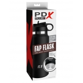 Черный мастурбатор в виде бутылки Fap Flask - Pipedream - в Одинцово купить с доставкой
