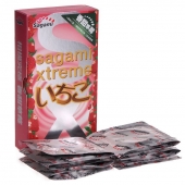 Презервативы Sagami Xtreme Strawberry c ароматом клубники - 10 шт. - Sagami - купить с доставкой в Одинцово
