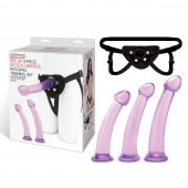 Тренировочный набор с тремя насадками Pegging Training Set - Lux Fetish - купить с доставкой в Одинцово