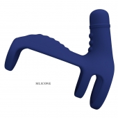 Синяя вибронасадка на пенис Vibrating Penis Sling - Baile - в Одинцово купить с доставкой