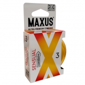 Презервативы анатомической формы Maxus Sensual - 3 шт. - Maxus - купить с доставкой в Одинцово
