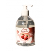 Лубрикант на водной снове Love Protection Strawberry с ароматом клубники - 300 мл. - Lola Games - купить с доставкой в Одинцово