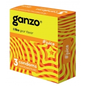 Ароматизированные презервативы Ganzo Juice - 3 шт. - Ganzo - купить с доставкой в Одинцово