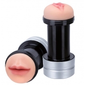 Двусторонний мастурбатор REALSTUFF 2 IN 1 HUMMER MOUTH   VAGINA - ротик и вагина - Dream Toys - в Одинцово купить с доставкой
