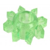 Зеленое эрекционное кольцо-звезда - Toyfa Basic - в Одинцово купить с доставкой