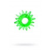 Зеленое эрекционное кольцо-солнце - Toyfa Basic - в Одинцово купить с доставкой