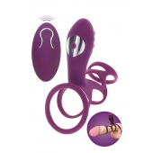 Фиолетовая эрекционная вибронасадка Halo Halo C-Ring Sleeve - Toy Joy - в Одинцово купить с доставкой