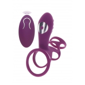 Фиолетовая эрекционная вибронасадка Halo Halo C-Ring Sleeve - Toy Joy - в Одинцово купить с доставкой