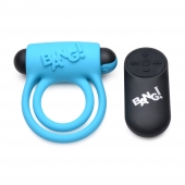 Голубое эрекционное виброкольцо 28X Remote Control Vibrating Cock Ring   Bullet - XR Brands - в Одинцово купить с доставкой