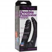 Черная насадка-фаллоимитатор для двойной стимуляции Double Penetrator - 16 см. - Doc Johnson - купить с доставкой в Одинцово