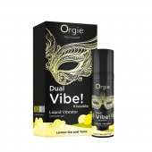 Съедобный жидкий вибратор Dual Vibe! со вкусом лимонного джина с тоником - 15 мл. - ORGIE - купить с доставкой в Одинцово