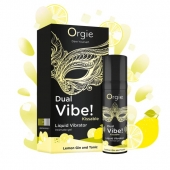 Съедобный жидкий вибратор Dual Vibe! со вкусом лимонного джина с тоником - 15 мл. - ORGIE - купить с доставкой в Одинцово