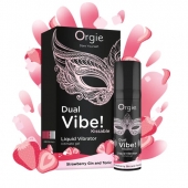 Съедобный жидкий вибратор Dual Vibe! со вкусом клубничного джина с тоником - 15 мл. - ORGIE - купить с доставкой в Одинцово
