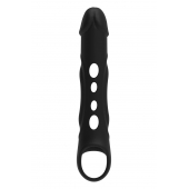 Черная насадка-удлинитель Vibrating Extender With Remote с вибрацией - Dream Toys - в Одинцово купить с доставкой