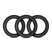 Набор из 3 черных эрекционных колец Black Small Penis Rings - Blush Novelties - в Одинцово купить с доставкой