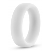 Белое люминесцентное эрекционное кольцо Silicone Glo Cock Ring - Blush Novelties - в Одинцово купить с доставкой