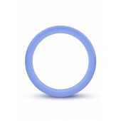 Голубое люминесцентное кольцо Silicone Glo Cock Ring - Blush Novelties - в Одинцово купить с доставкой