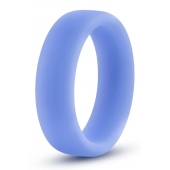Голубое люминесцентное кольцо Silicone Glo Cock Ring - Blush Novelties - в Одинцово купить с доставкой