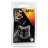 Черное эрекционное кольцо на мошонку Beef Ball Stretcher Snug X Long - Blush Novelties - в Одинцово купить с доставкой