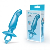 Голубая анальная пробка для массажа простаты Hither Silicone Prostate Plug - 14,3 см. - b-Vibe - в Одинцово купить с доставкой
