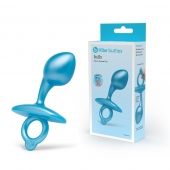 Голубая анальная пробка для массажа простаты Bulb Silicone Prostate Plug - 10,7 см. - b-Vibe - в Одинцово купить с доставкой