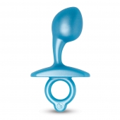 Голубая анальная пробка для массажа простаты Bulb Silicone Prostate Plug - 10,7 см. - b-Vibe - в Одинцово купить с доставкой