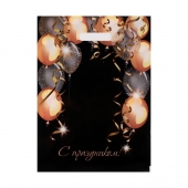 Пакет с вырубной ручкой и принтом в виде шариков (30х40 см) - Сима-Ленд - купить с доставкой в Одинцово