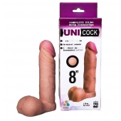 Фаллическая насадка для страпона UNICOCK 8  - 20 см. - LOVETOY (А-Полимер) - купить с доставкой в Одинцово